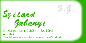 szilard gabanyi business card